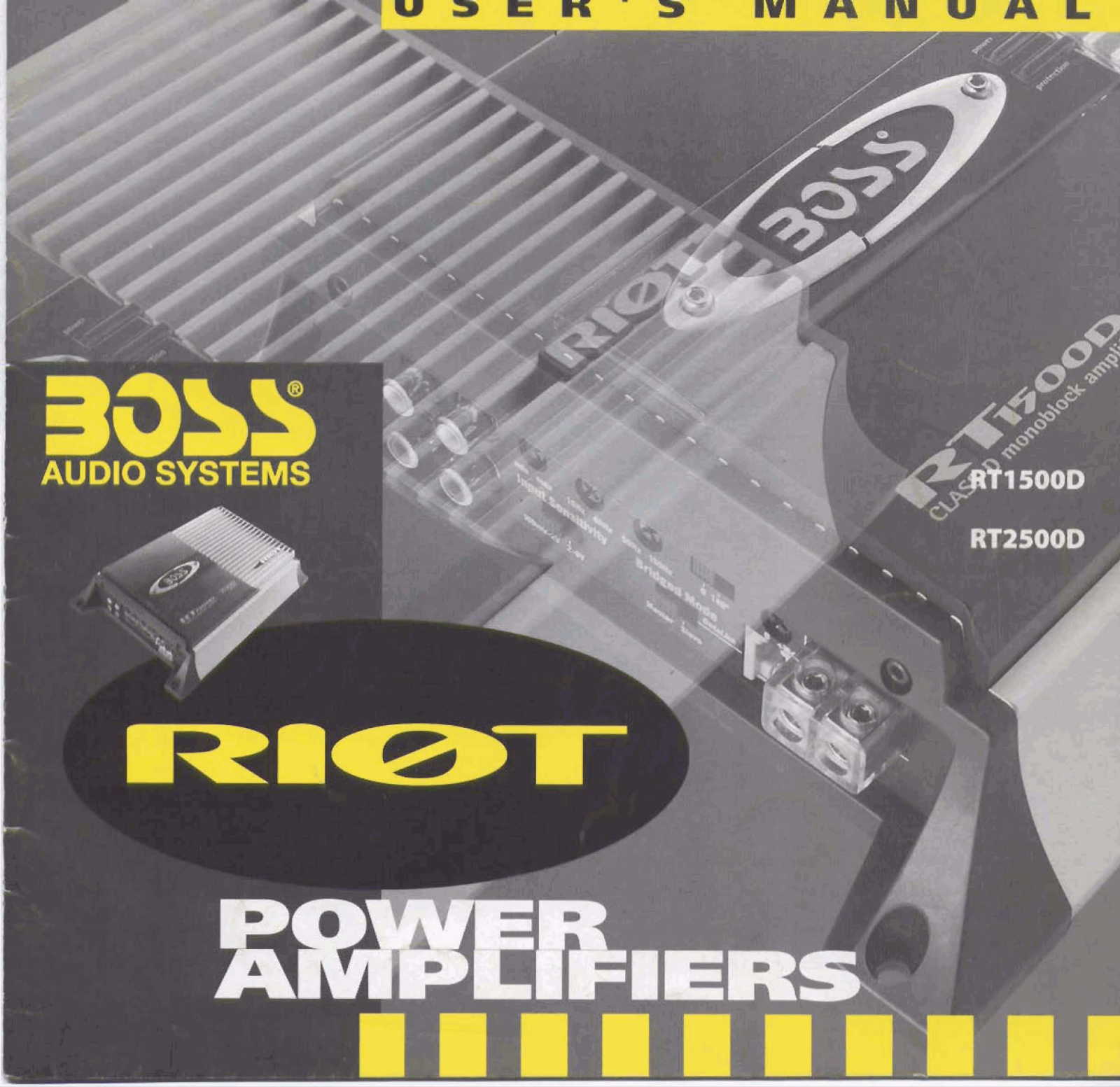 Boss Audio RIOT RT1500D, RIOT RT2500D User Manual