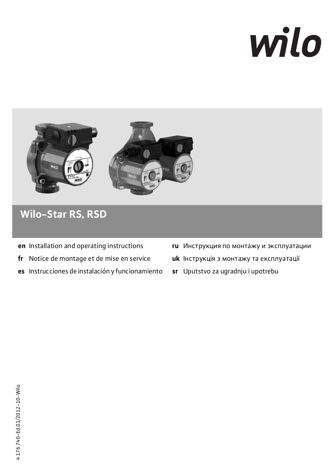 WILO Star RSD User Manual