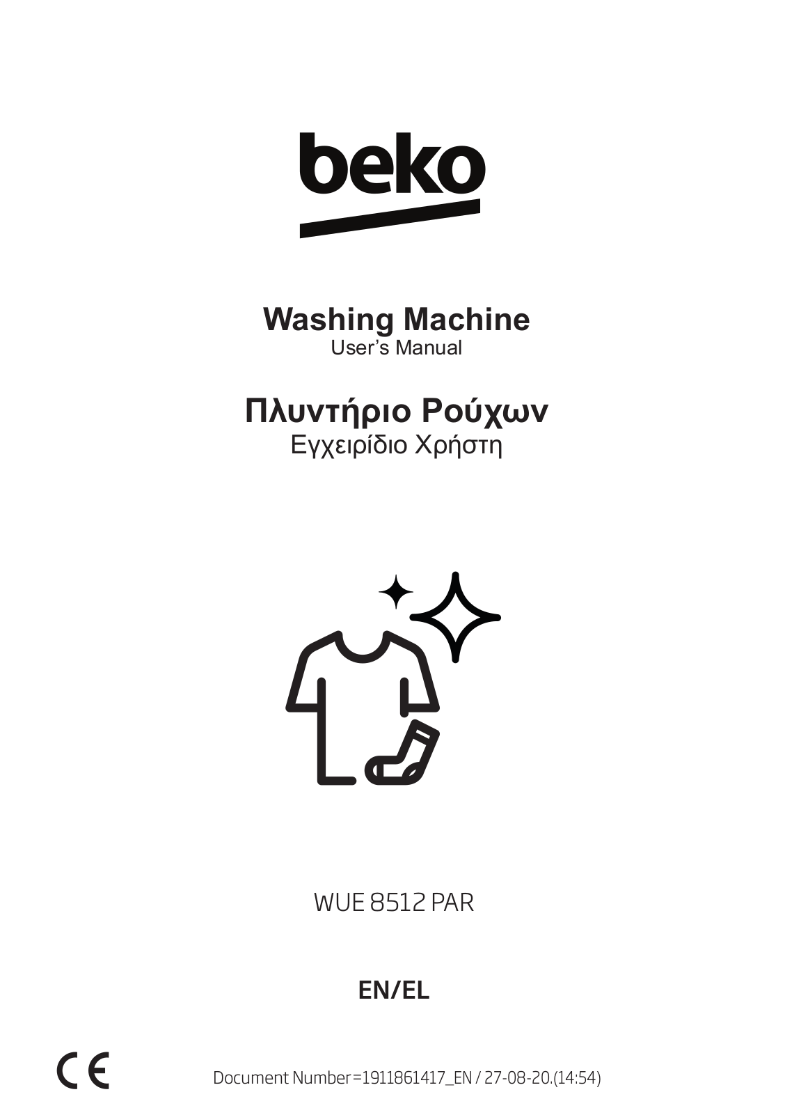 Beko WUE 8512 PAR User manual