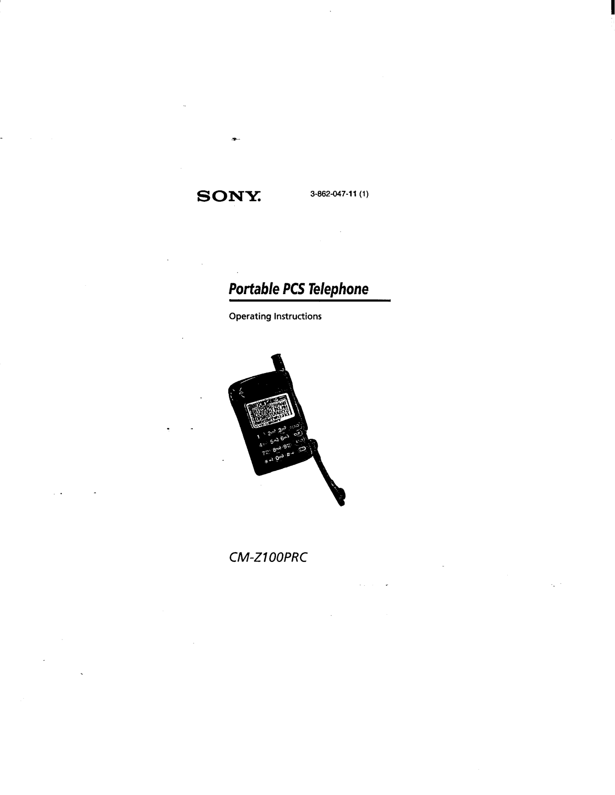 Sony CMZ100PRC User Manual