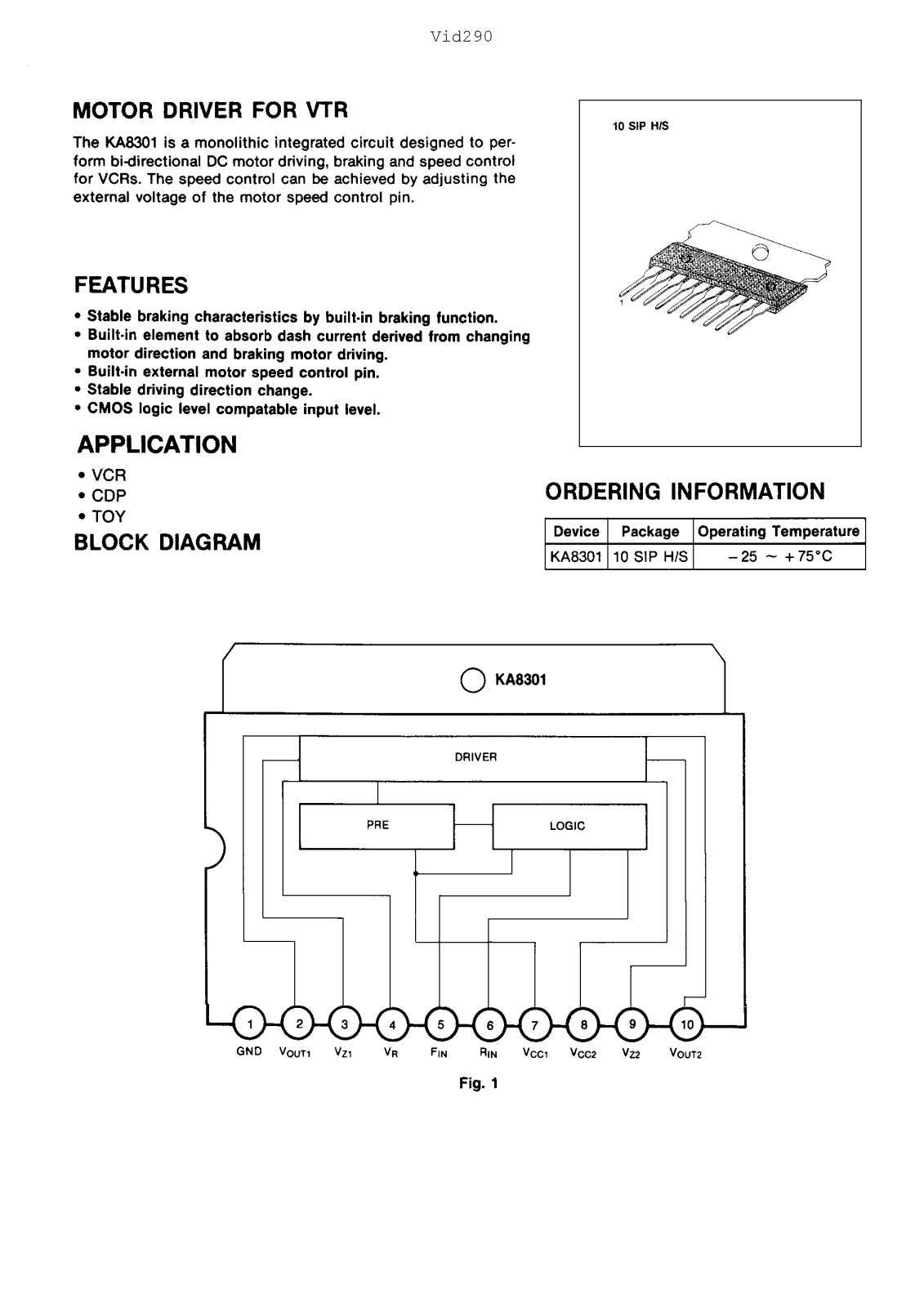 Samsung KA8301 Datasheet