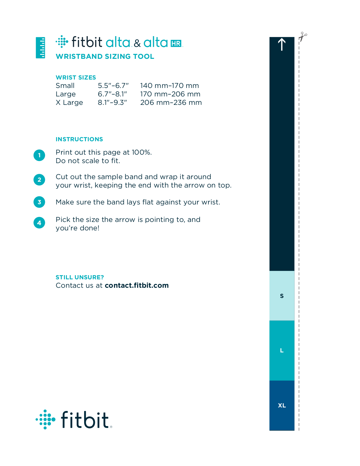 Fitbit FB406BKL-EU, FB406BKS-EU, FB406BUL-EU, FB406BUS-EU, FB406GBKL-EU Instruction manual