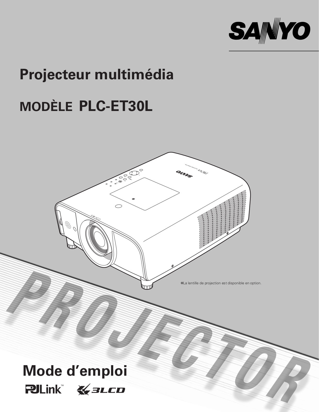 SANYO PLCET30L (French), PLCET30L User Manual