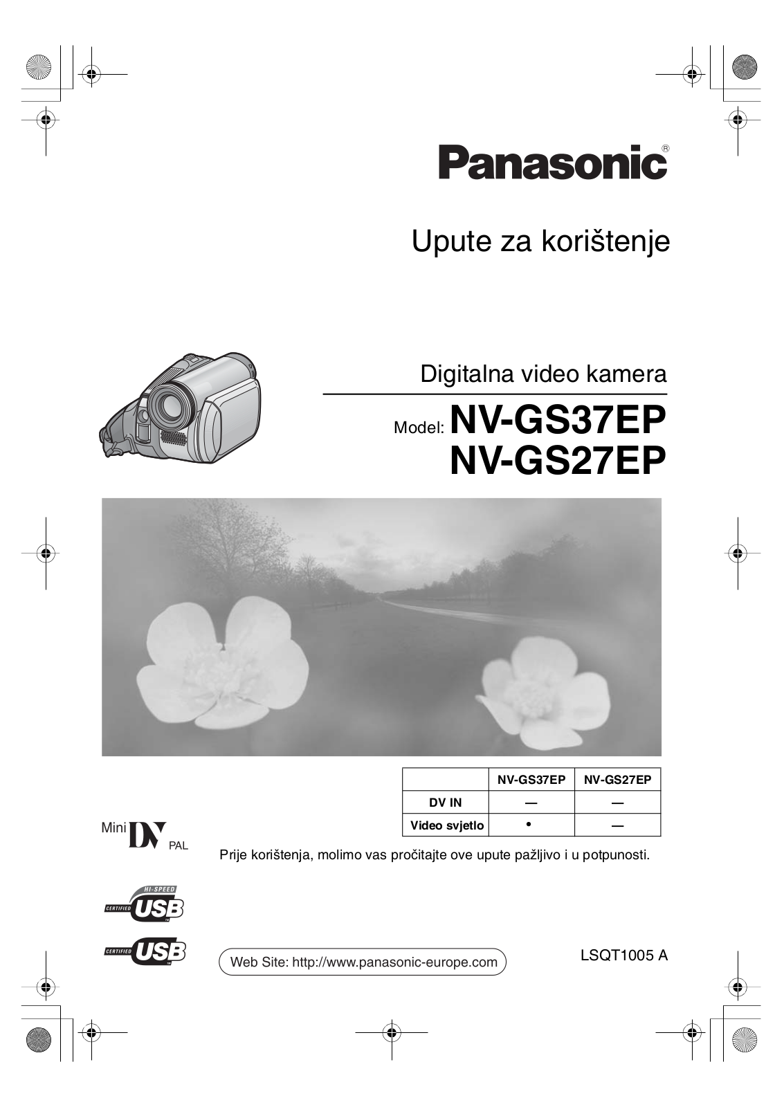 Panasonic NV-GS27EP, NV-GS37EP USER Manual