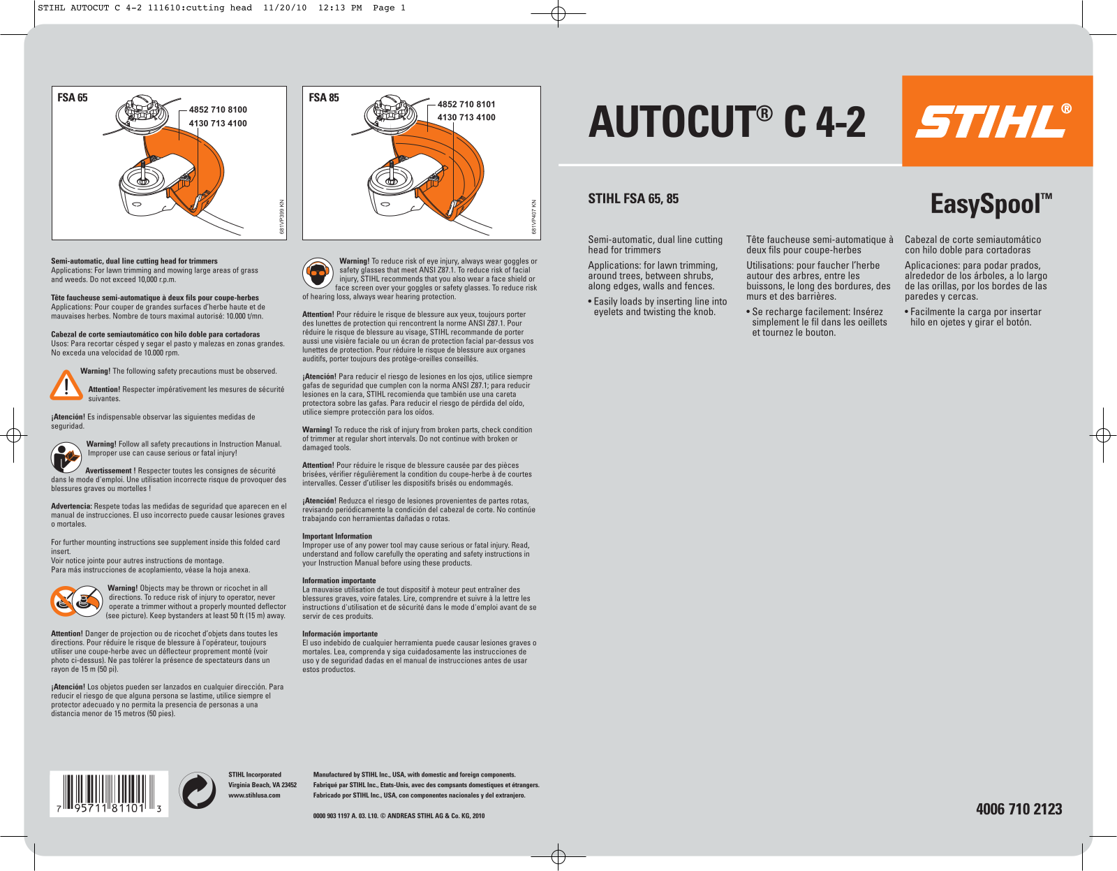 Stihl AutoCut C4-2 Instruction Manual