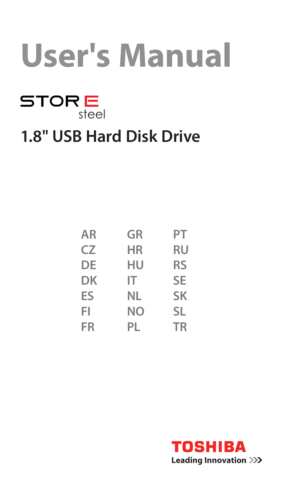 Toshiba StorE Steel User Manual