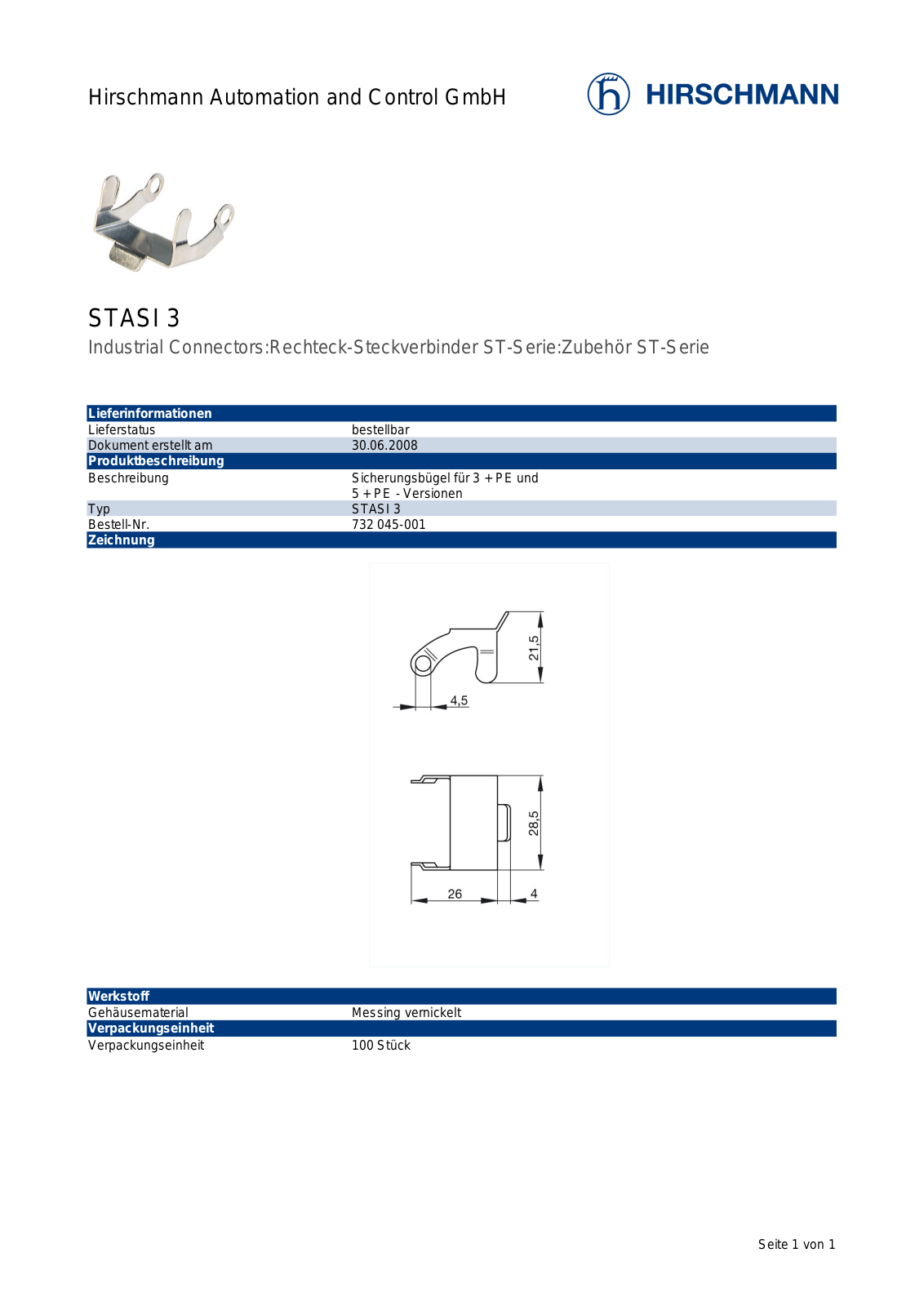 HIRSCHMANN BELDEN STASB 3 Datasheet - ManualMachine.com