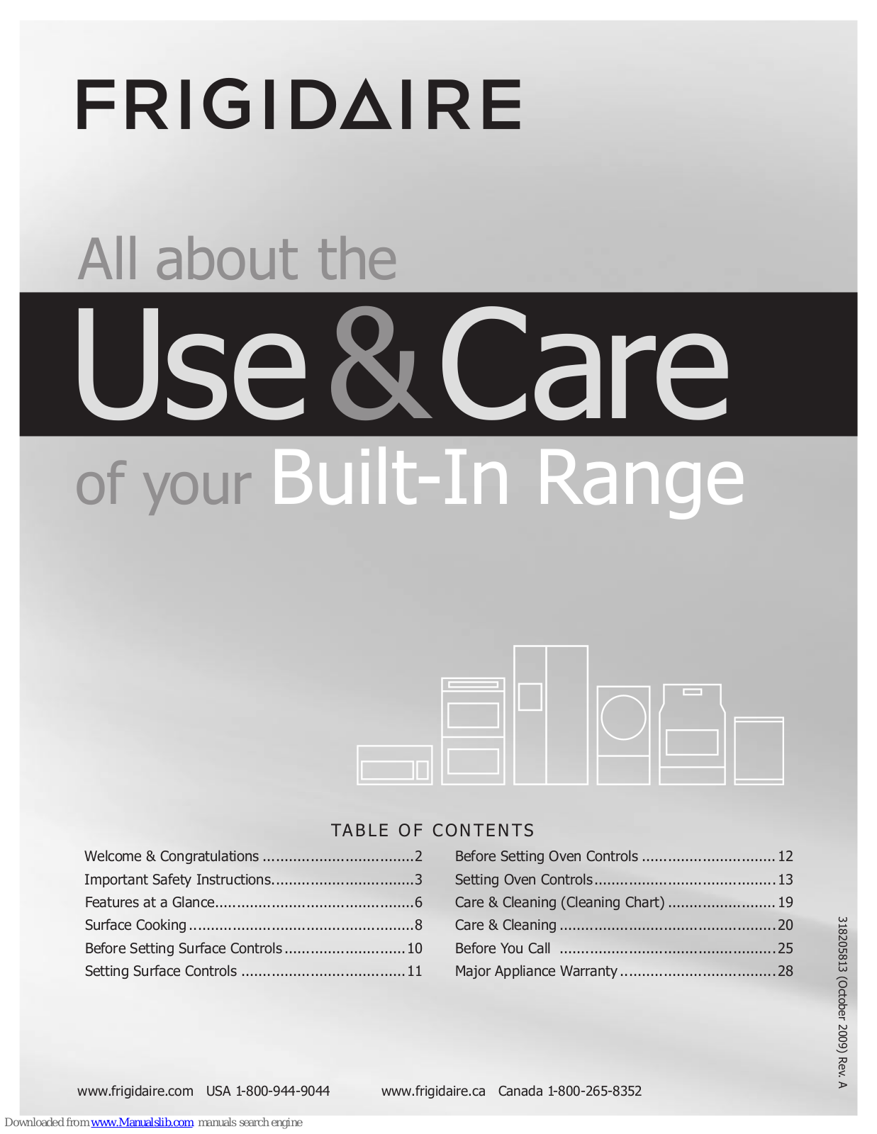 Frigidaire CFES3025LB1, CFES3025LW1, built-in, CFES3025 Use & Care Manual