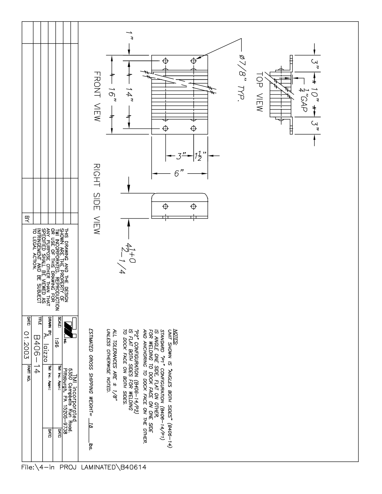 Tmi B406-14 User Manual