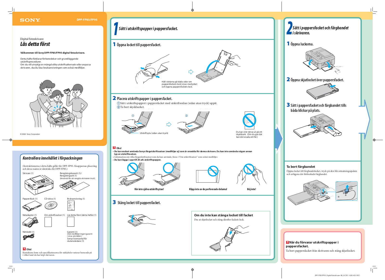 Sony DPP-FP95, DPP-FP85 User Manual