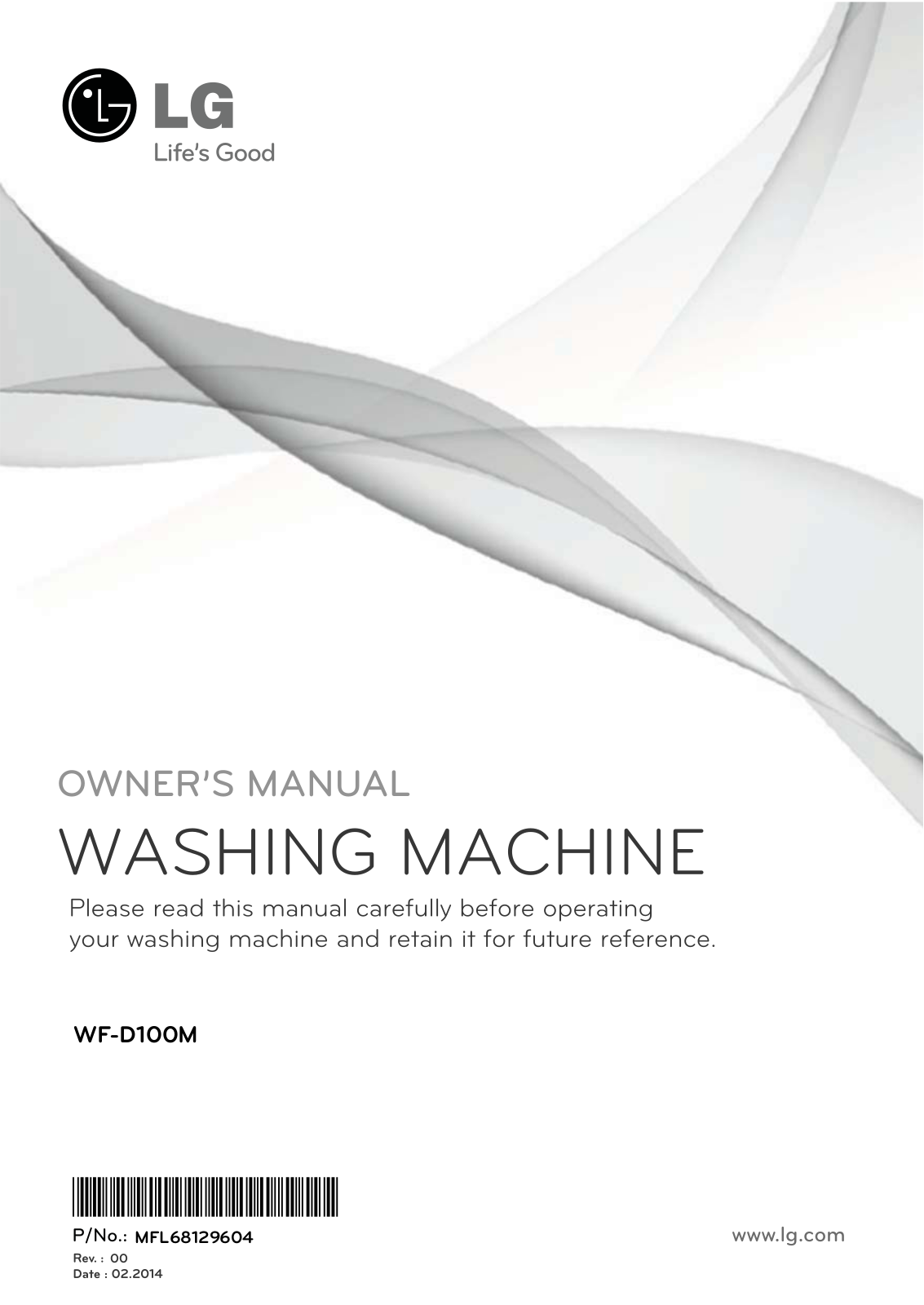 LG WF-D100M Owner’s Manual