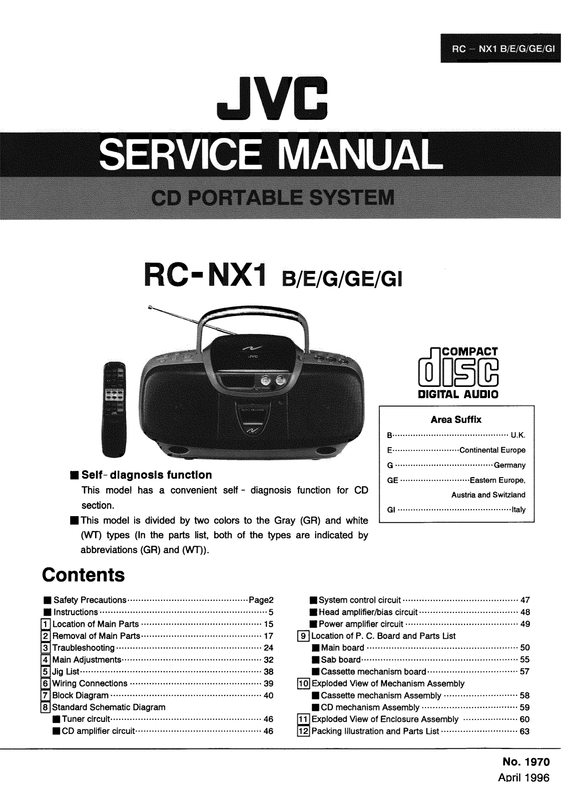 JVC RC-NX1B, RC-NX1E, RC-NX1EN, RC-NX1G, RC-NX1GI Service Manual