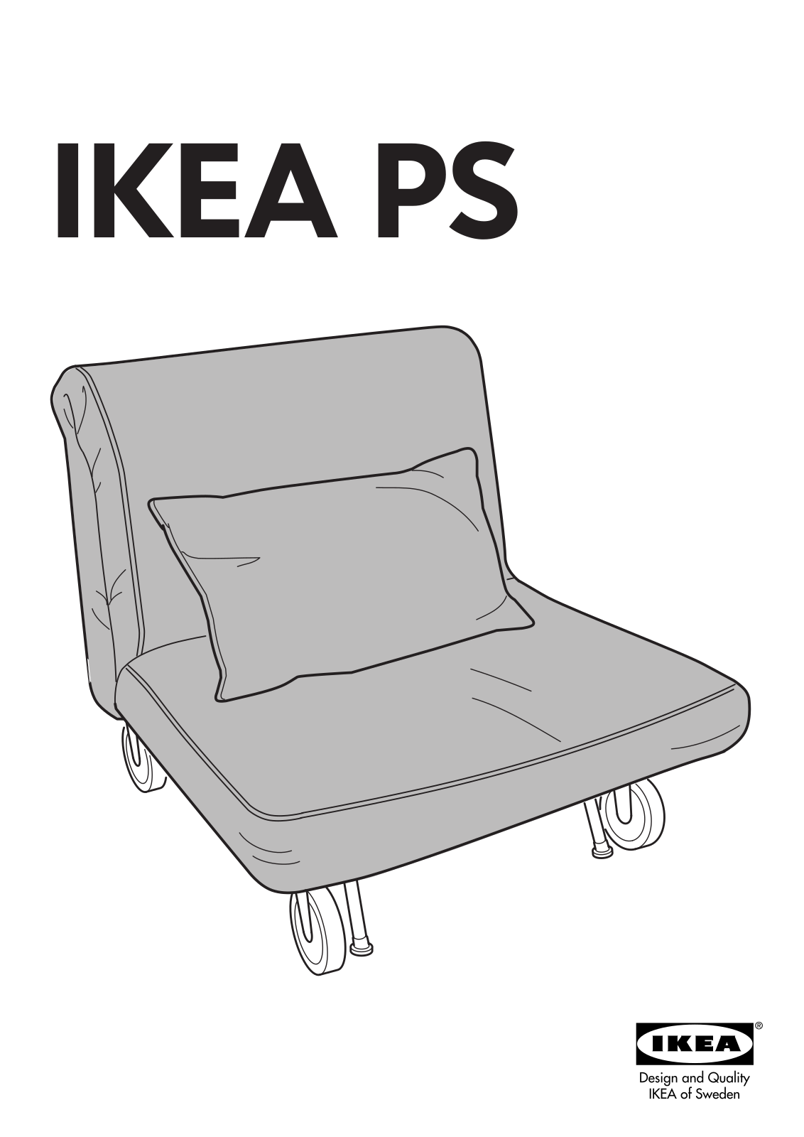 IKEA PS CHAIR BED COVER Assembly Instruction