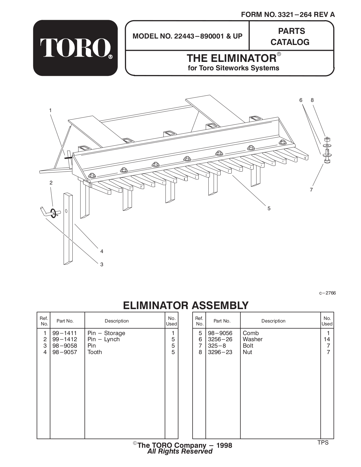 Toro 22443 Parts Catalogue