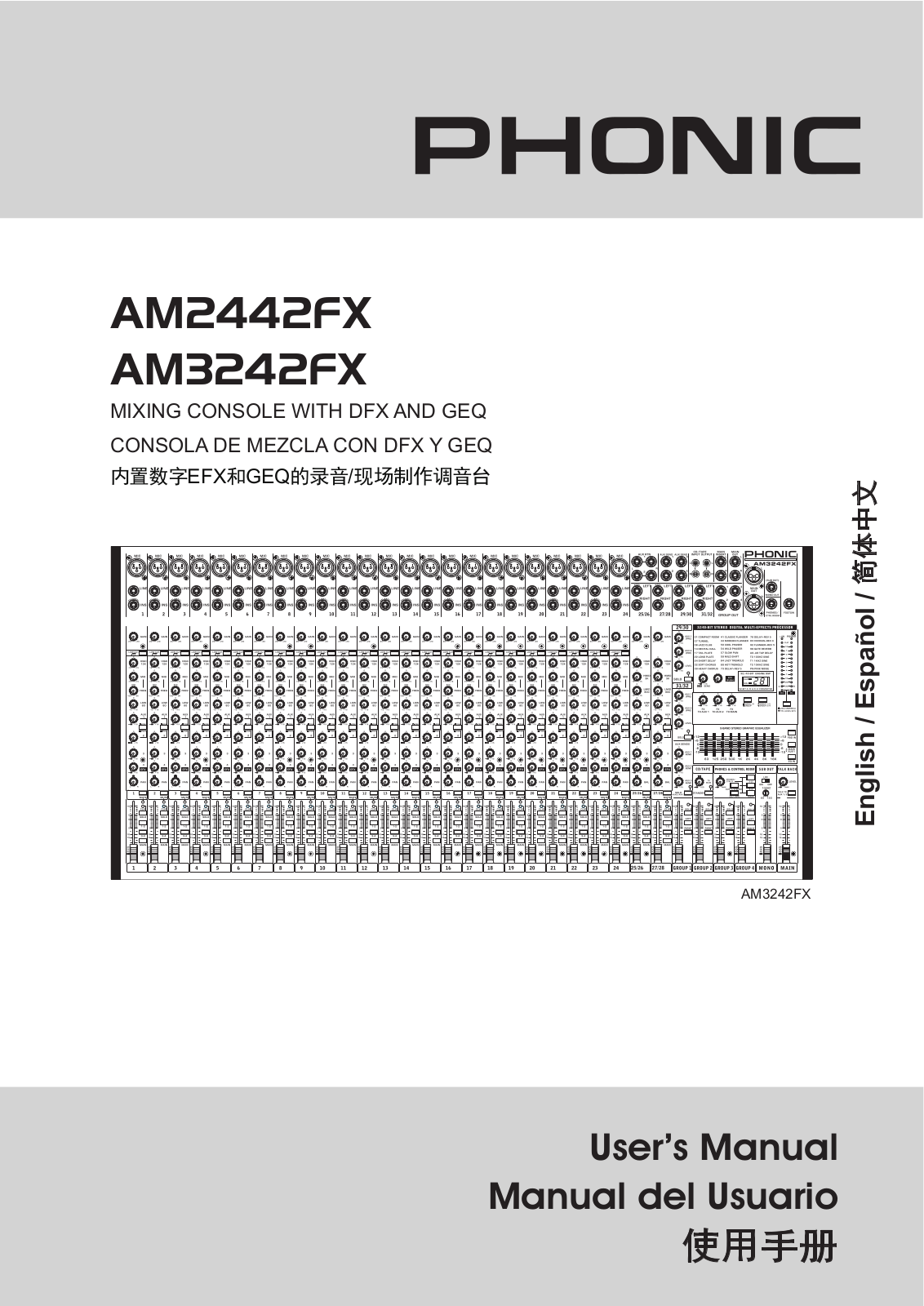 Phonic AM2442FX, AM3242FX User’s Manual