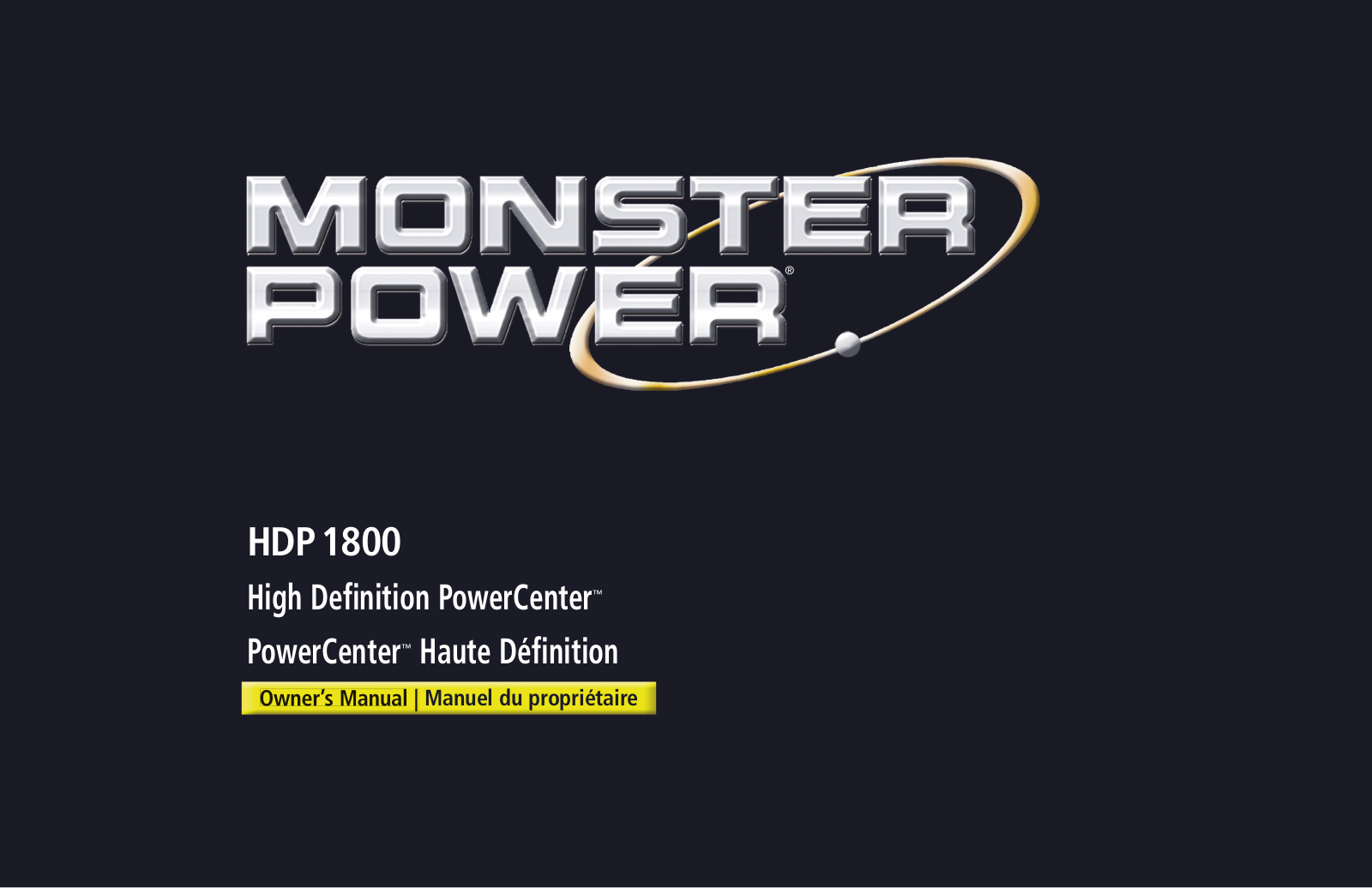 Monster HDP 1800 User Manual