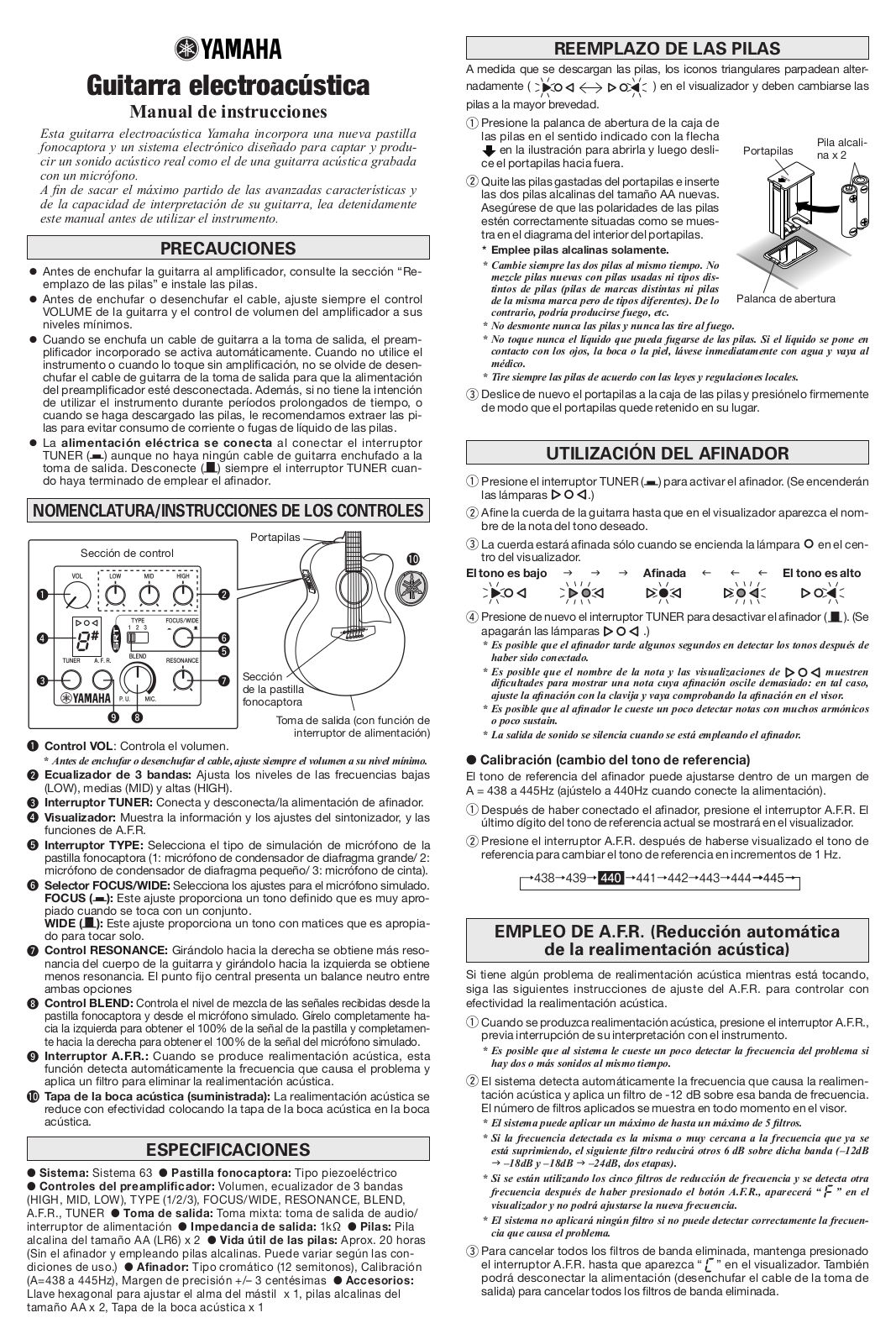 Yamaha AC3R, CPX1200II, A3R, LJX16CPII, CPX1000 User Manual