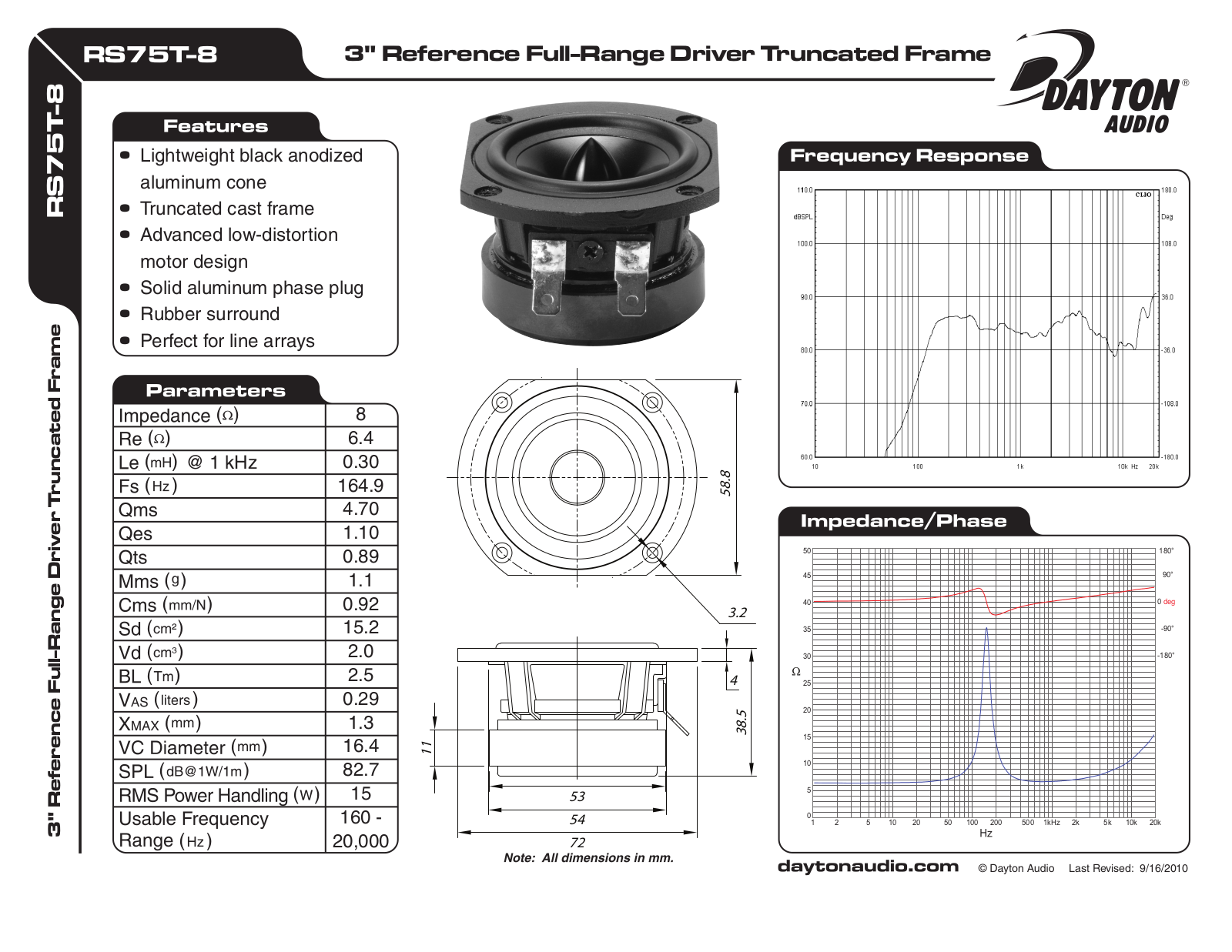 Dayton RS75T-8 User Manual