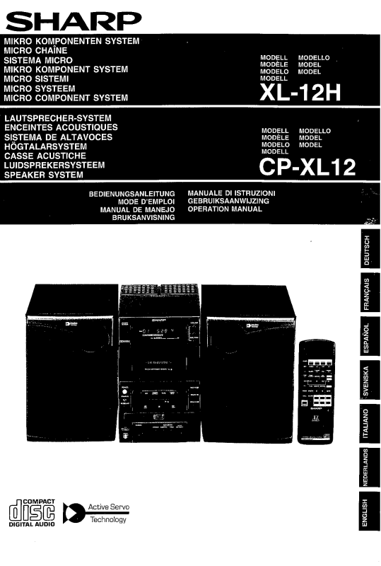 Sharp CP-XL12 User Manual