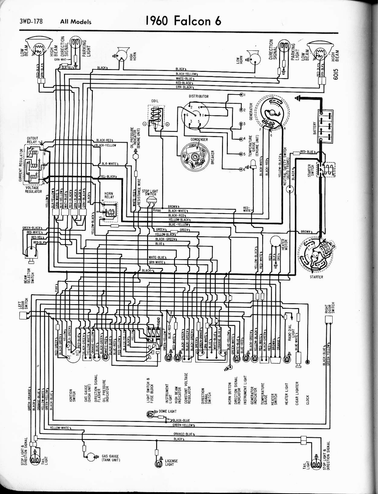 Ford 1960  falcon schematic