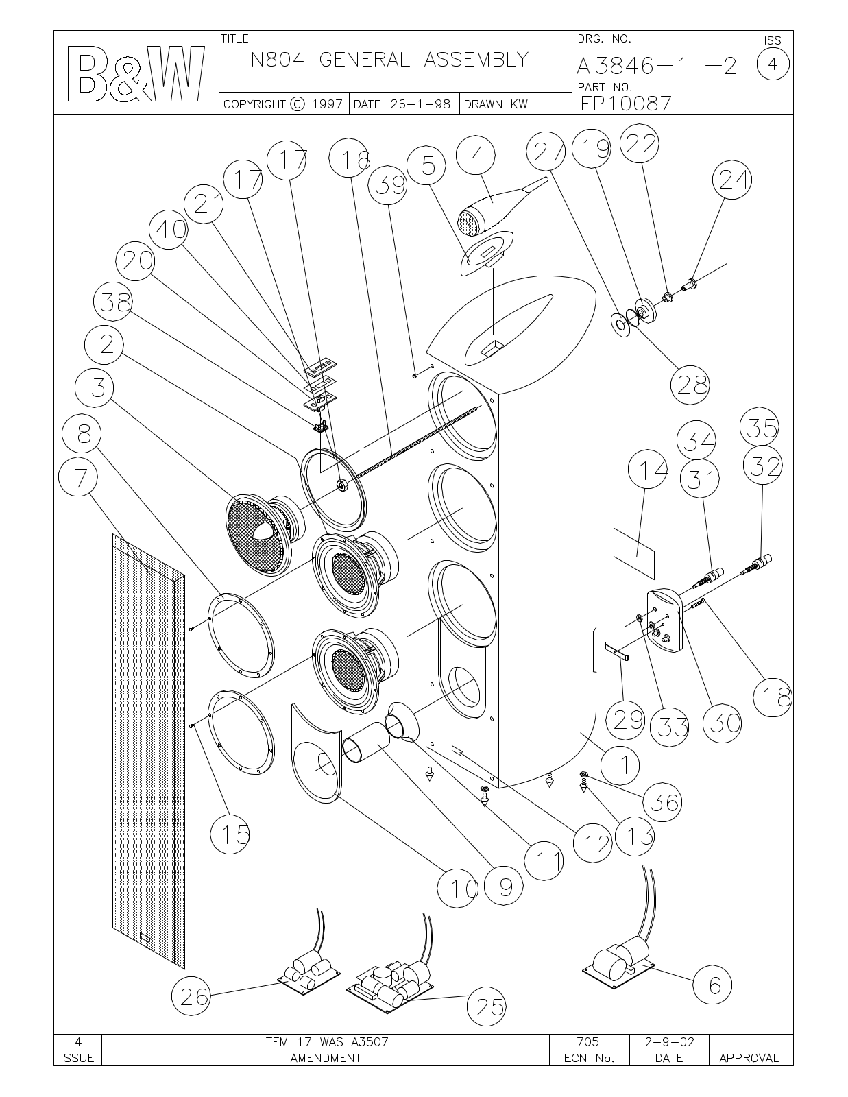 Bowers and Wilkins N-804 Service manual