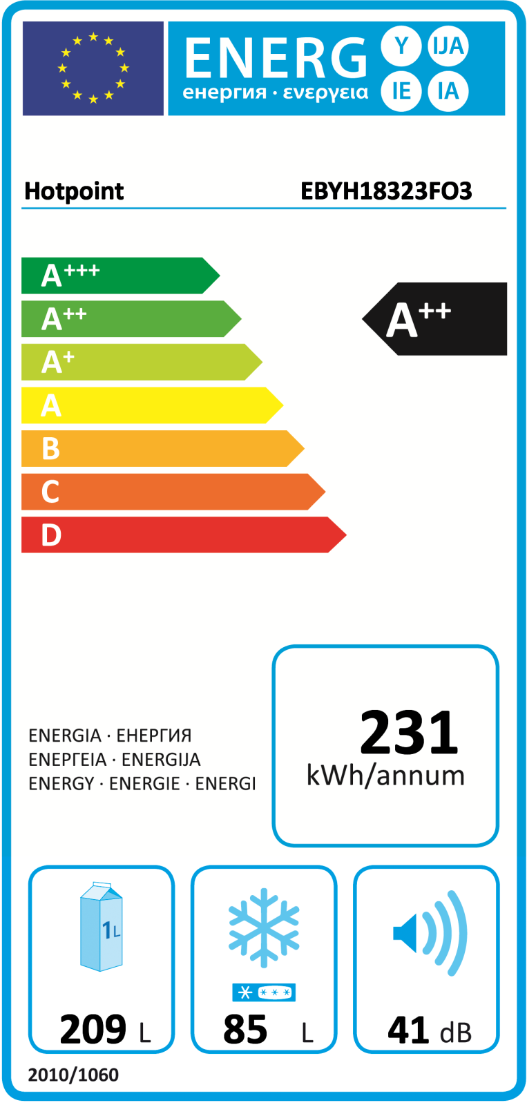 Hotpoint-Ariston EBYH 18323 F O3 User Manual