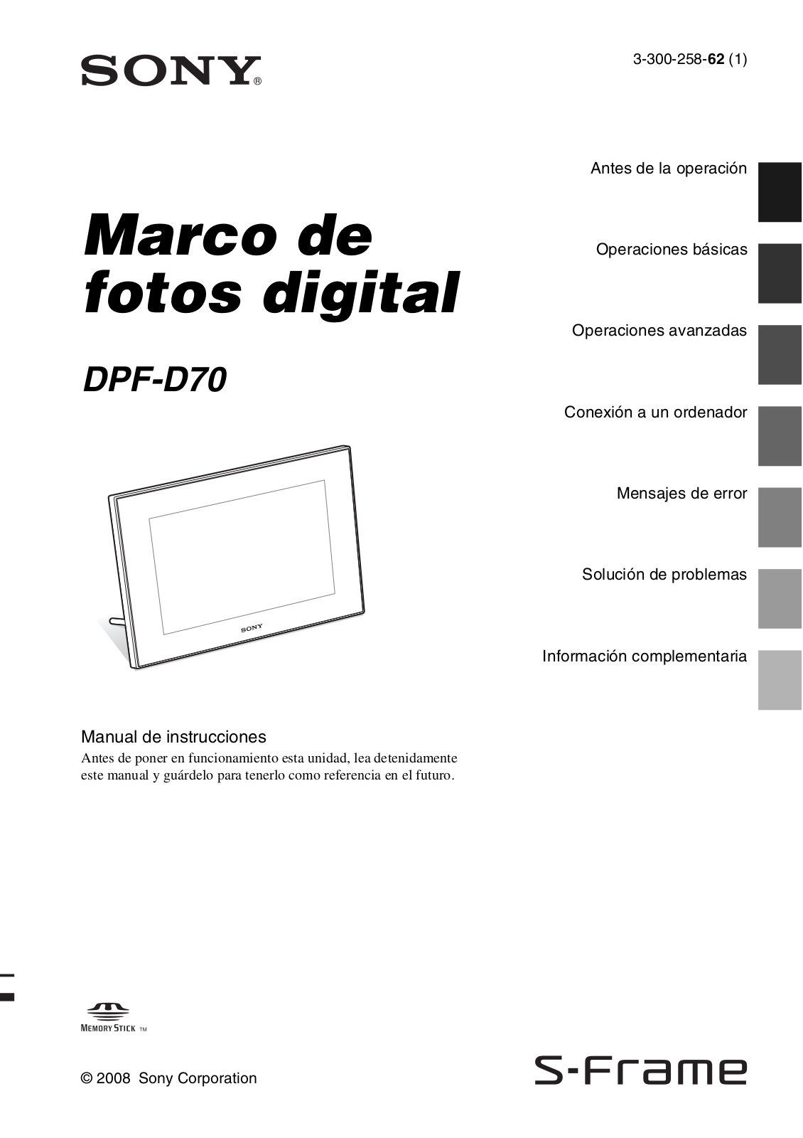 Sony DPF-D70/R, DPF-D70/T, DPF-D70 User Manual