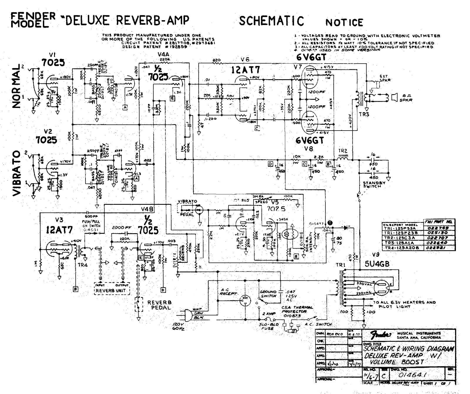 Fender boost schematic