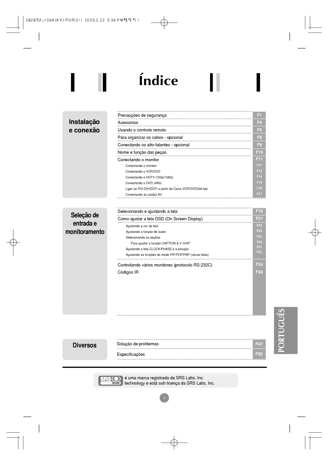 Lg L3200AF User Manual