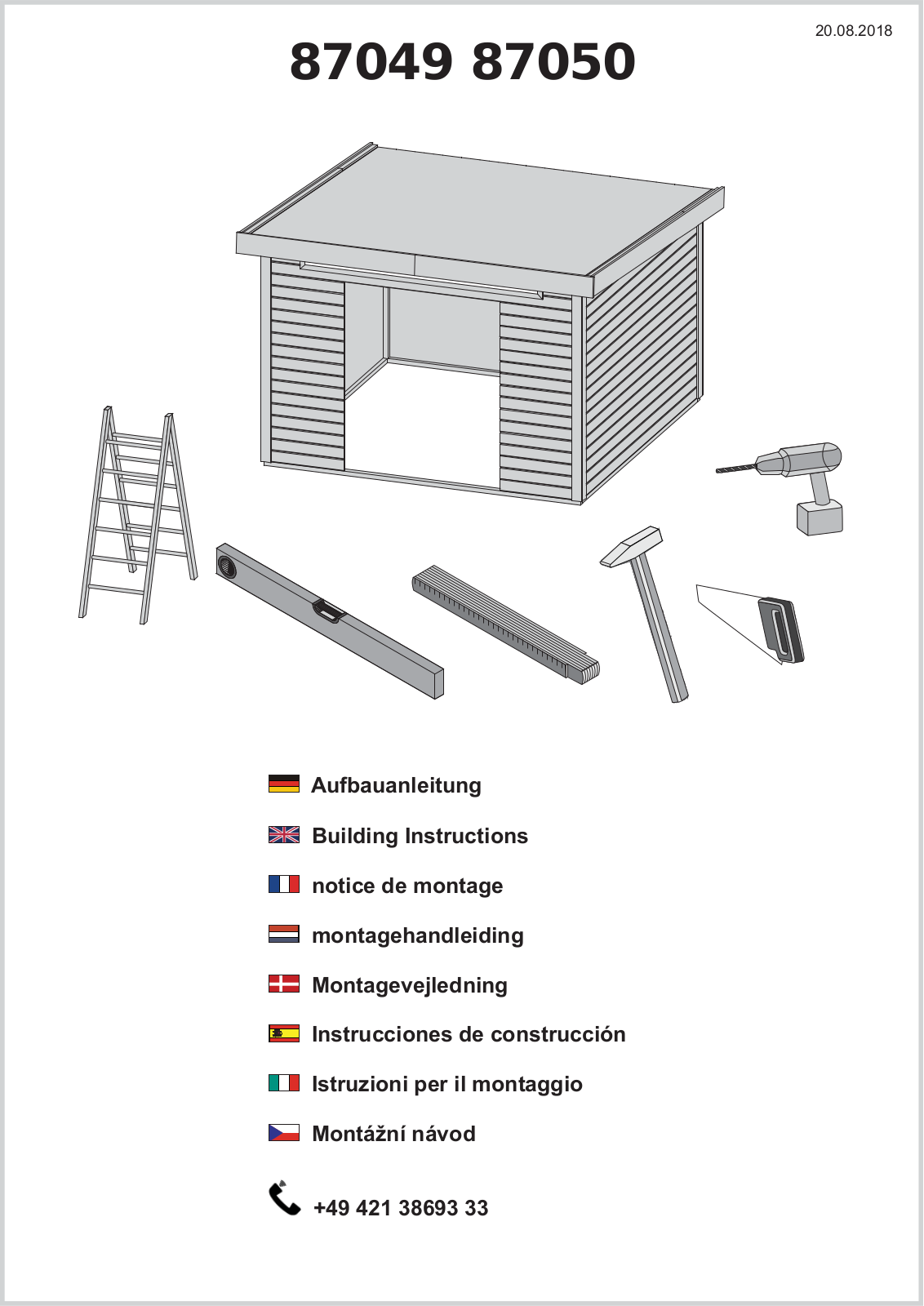 Karibu 87049, 87050 Assembly instructions