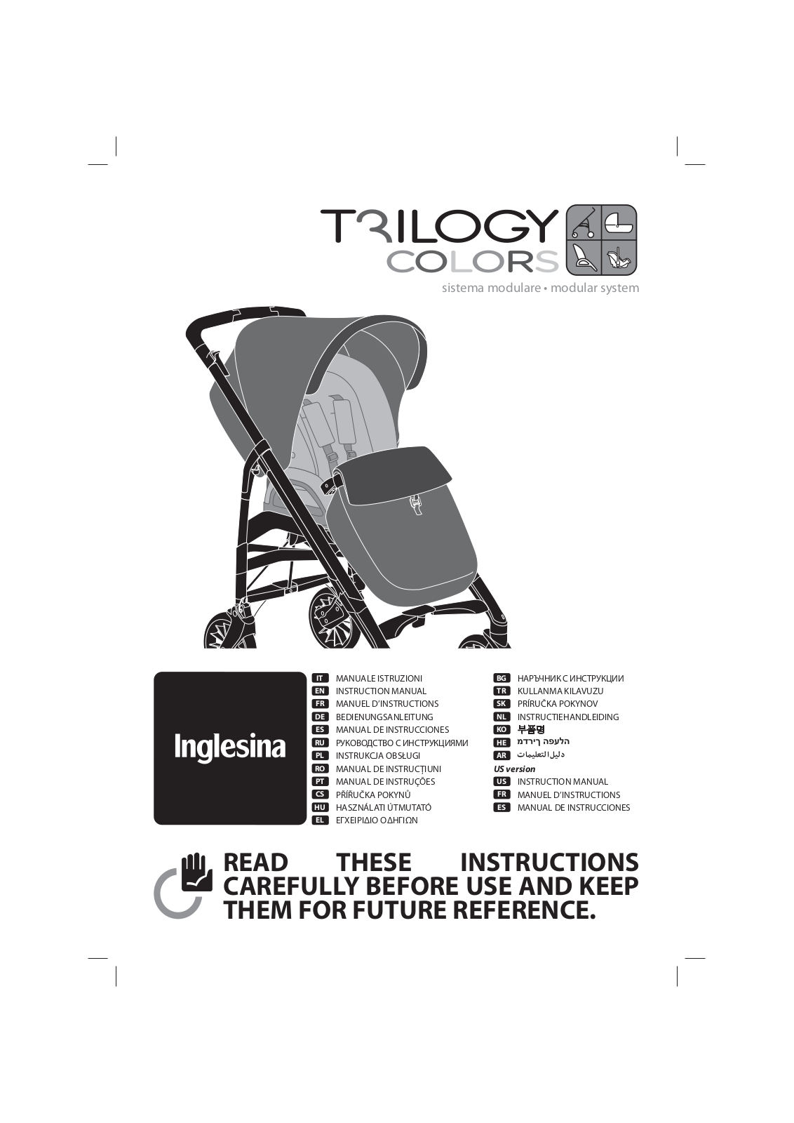 Inglesina Trilogy Colors Instruction Manual