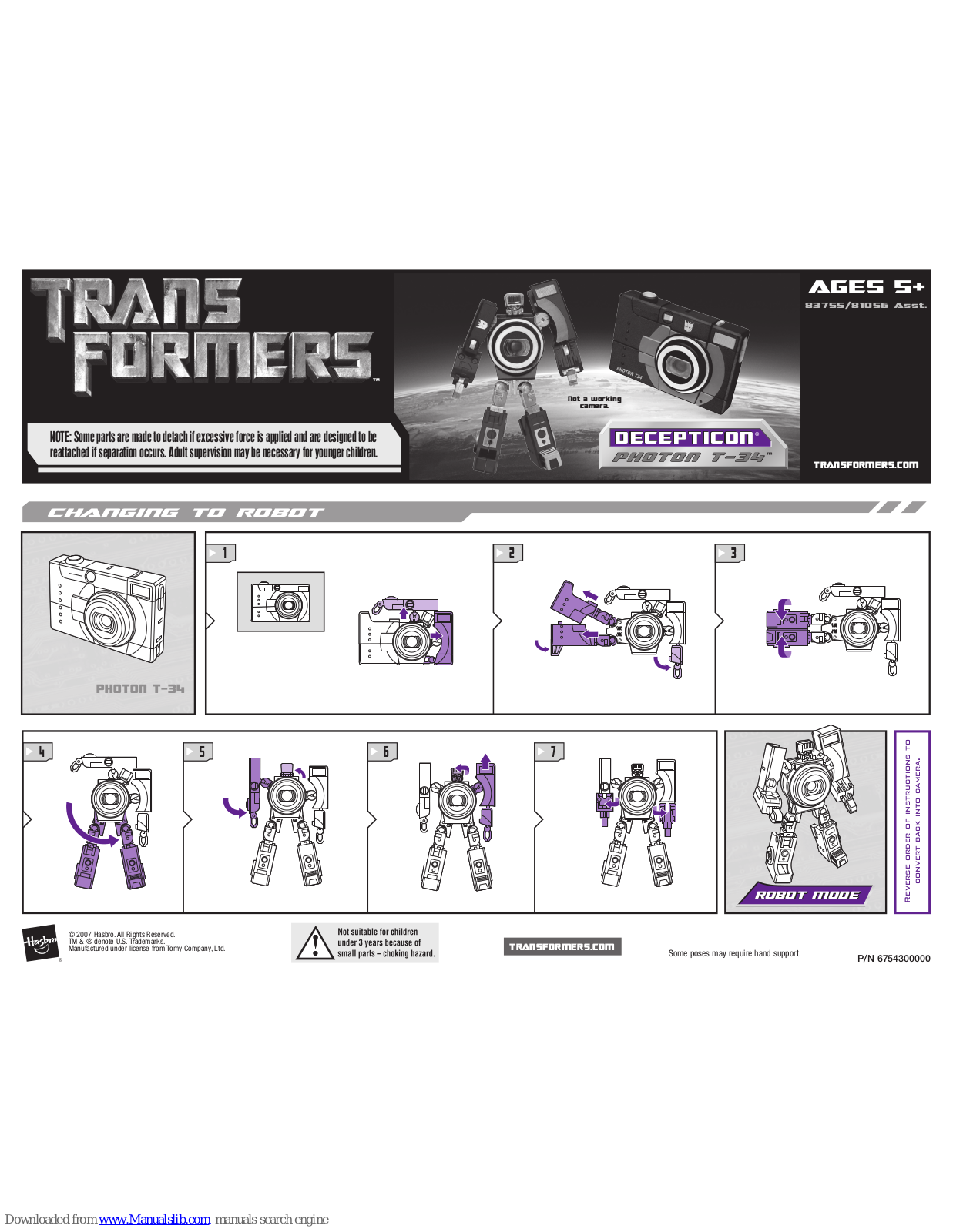 Hasbro 83755, 81056 Installation Manual - ManualMachine.com