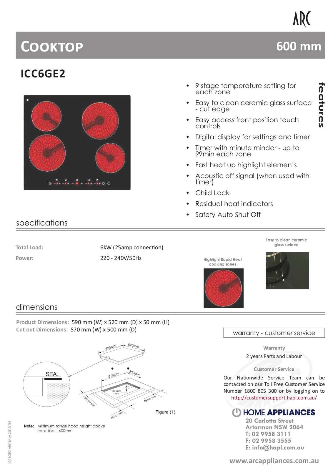 Arc ICC6GE2 User Manual