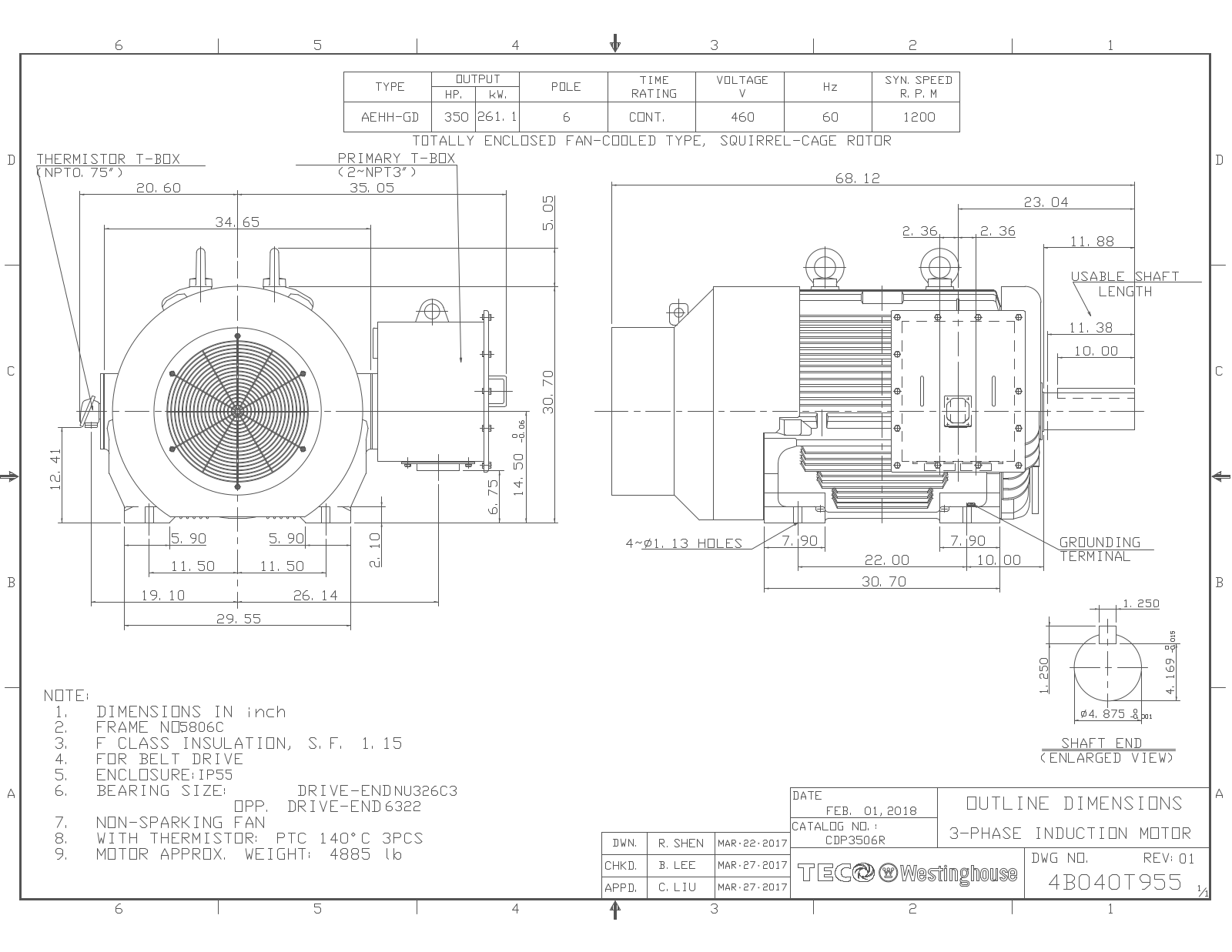 Teco CDP3506R Reference Drawing