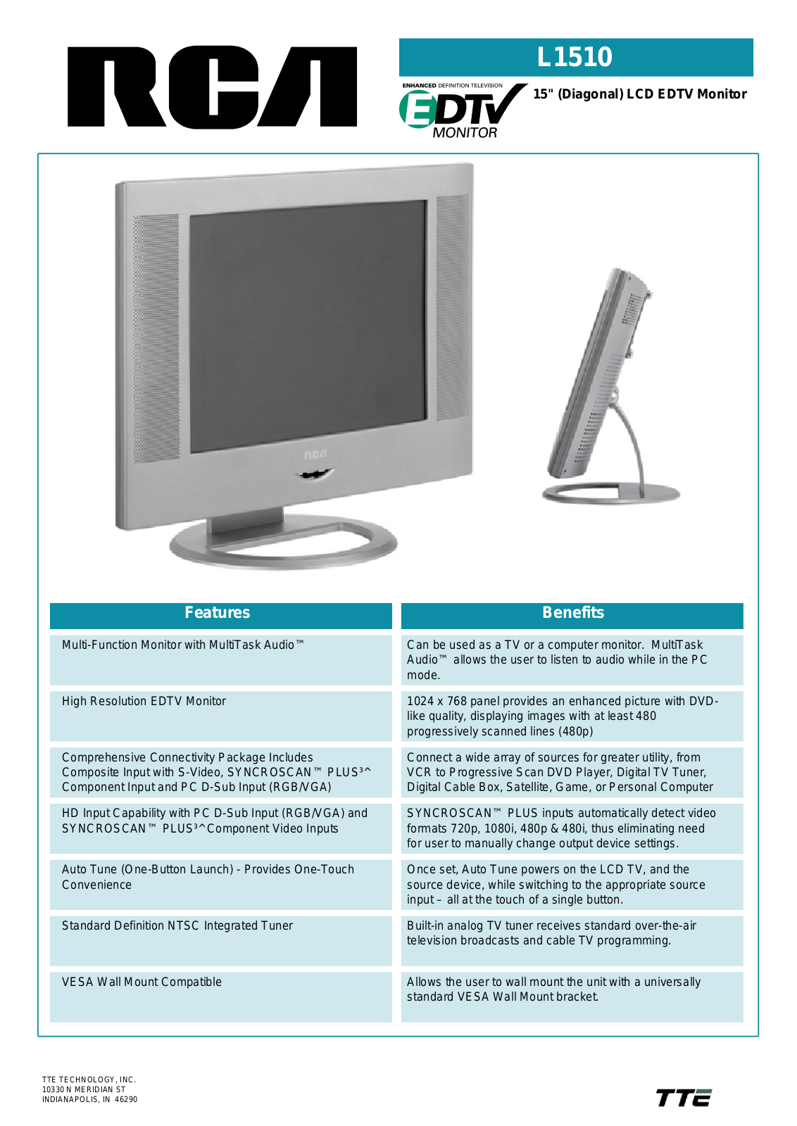 RCA L1510 User Manual