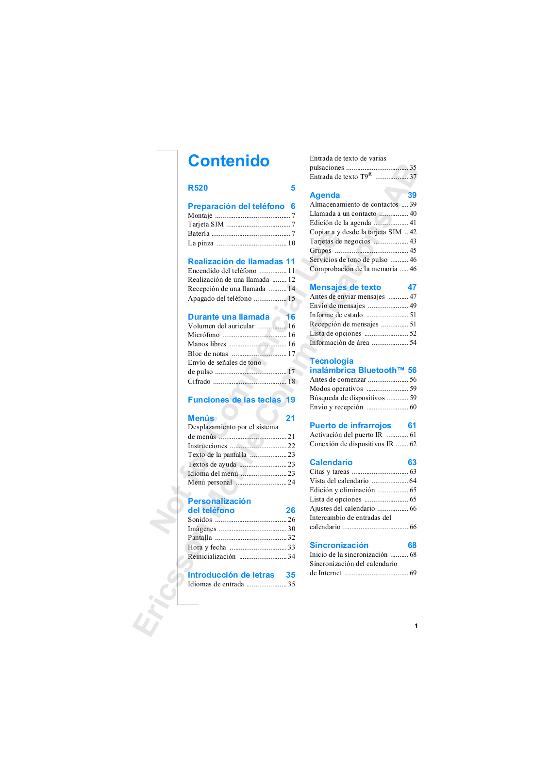 Sony ericsson R520M User Manual