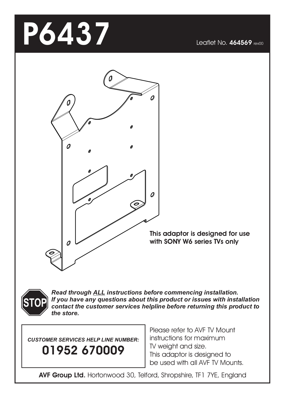 AVF Group P6437 User Manual