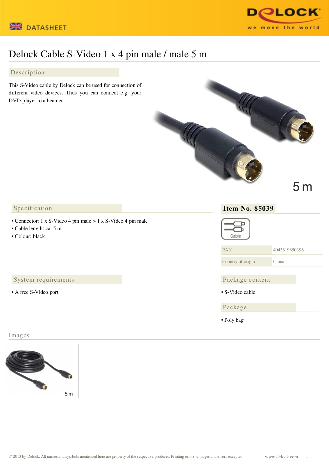 DeLOCK 85039 User Manual