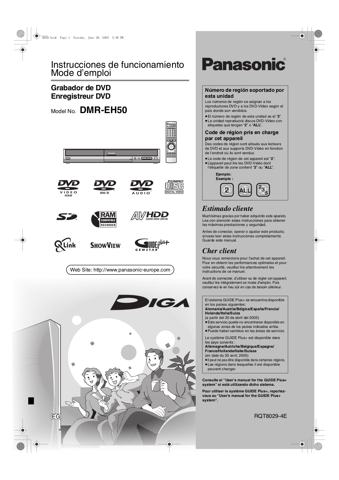 PANASONIC DMR-EH52 User Manual