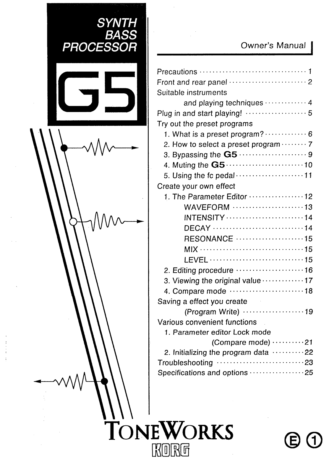 Korg G5 User Manual