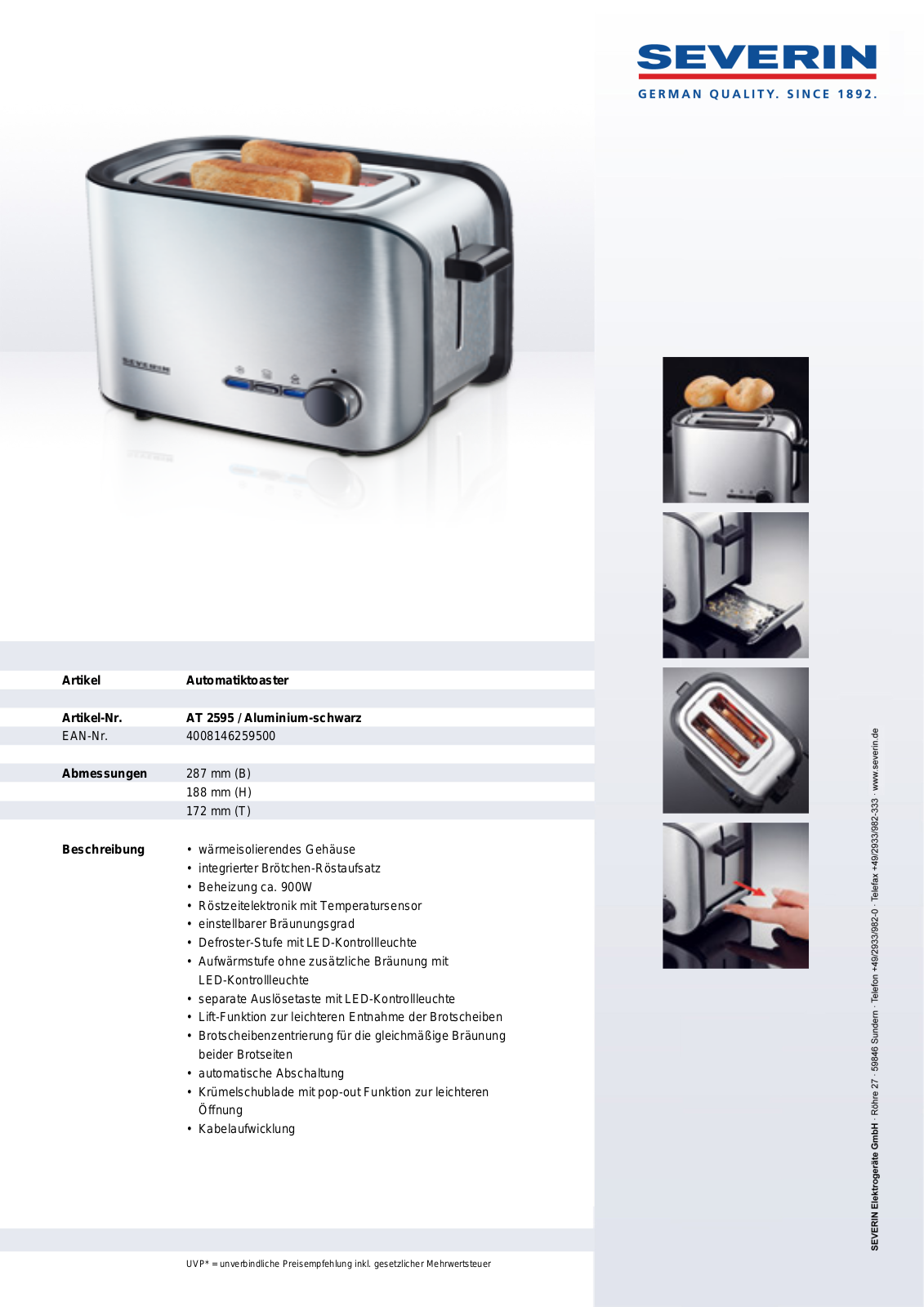 Severin AT 2595 User Manual - ManualMachine.com
