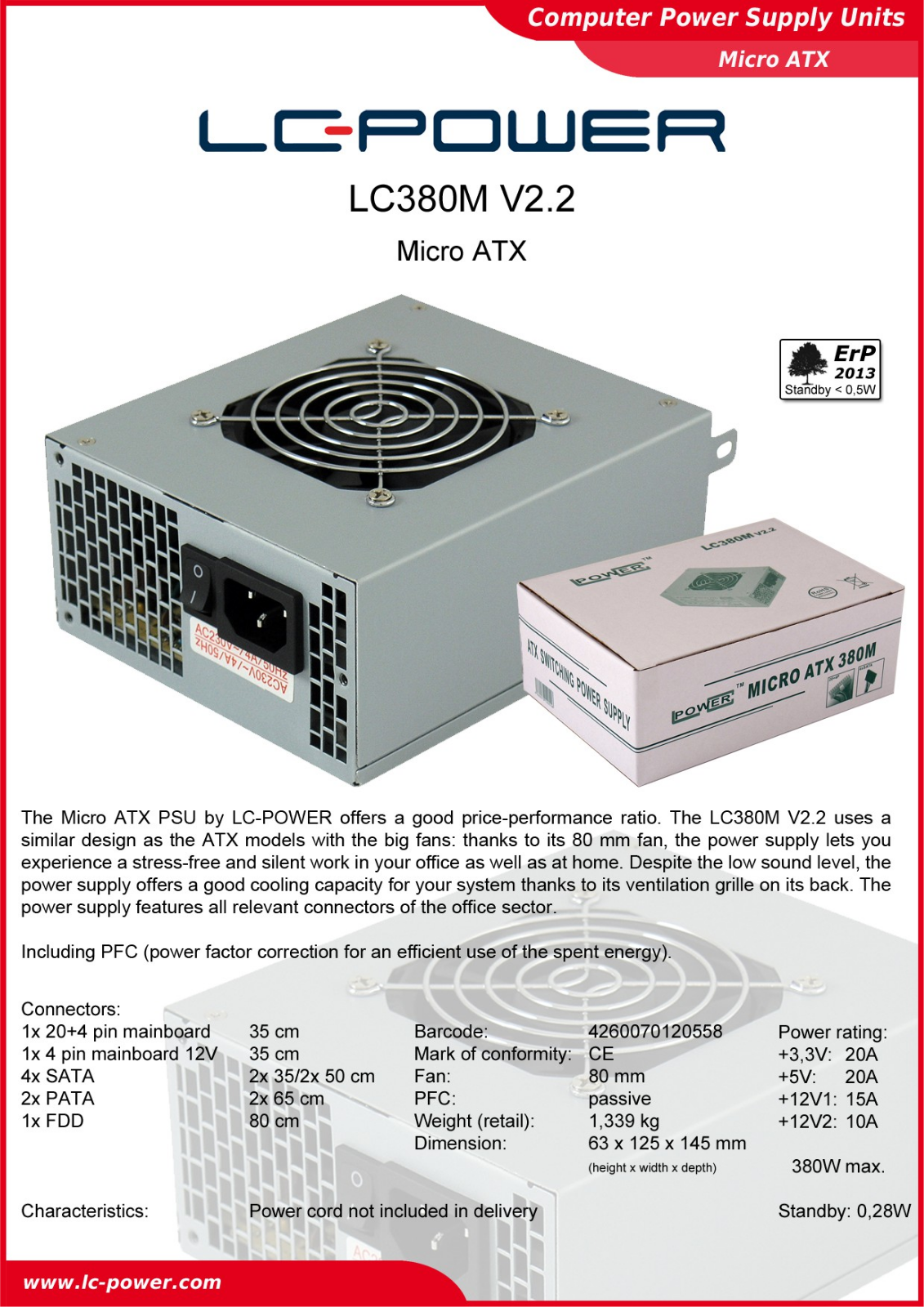 LC-Power LC380M User Manual