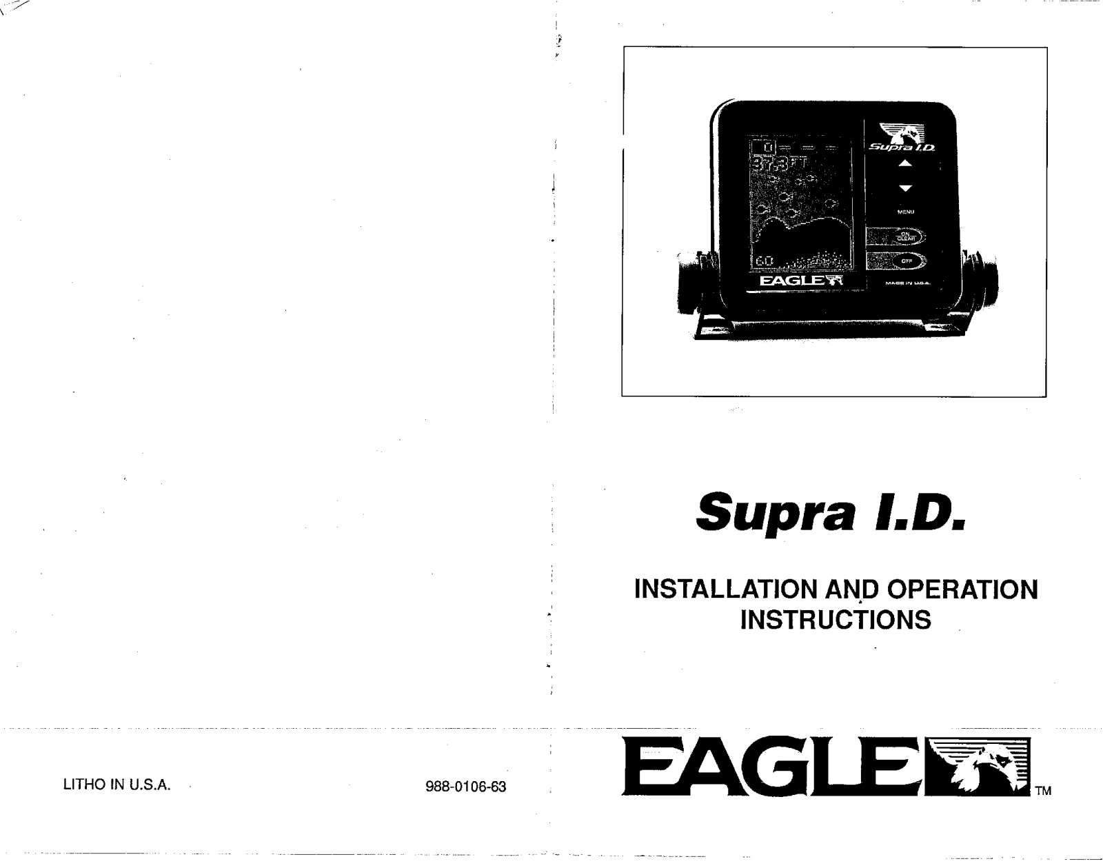 Eagle Electronics Supra I.D User Manual