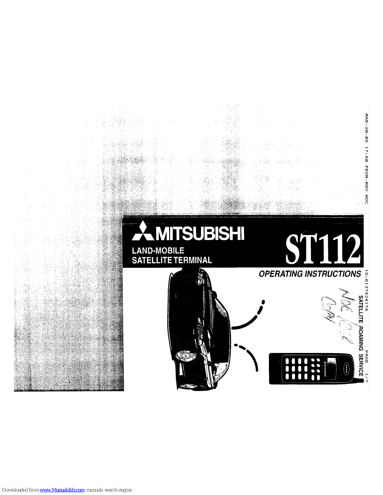 Mitsubishi ST112 Operating Instructions Manual