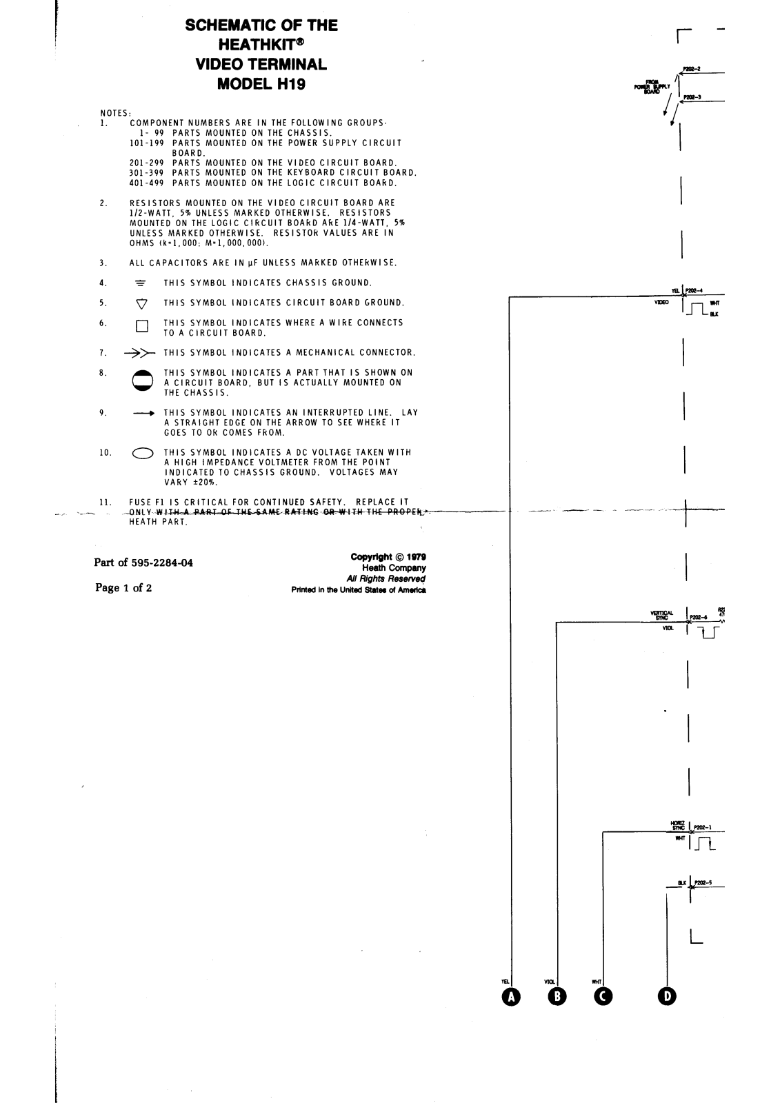 Heathkit H-19 Schematic