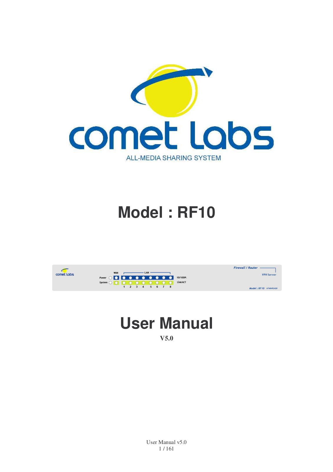 Comet labs RF10 User Manual