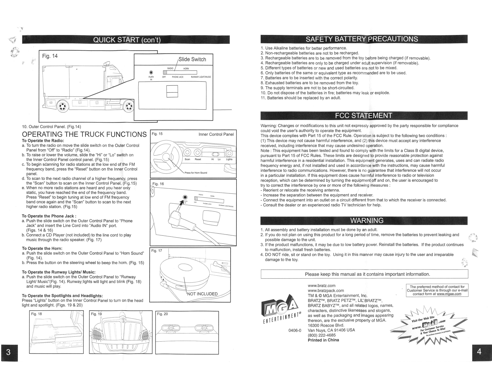 Mga Entertainment BRATZ FOREVER DIAMONDZ FASHION SHOW ON THE GO 3 4 User Manual