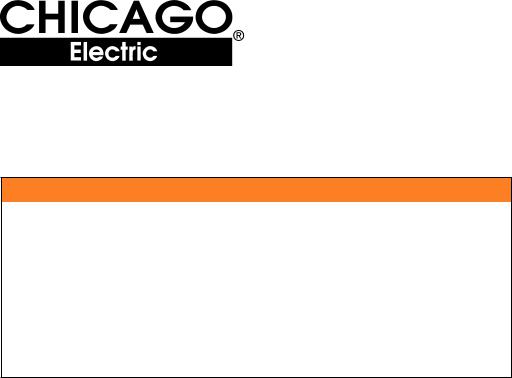 Chicago Electric 40148 User Manual