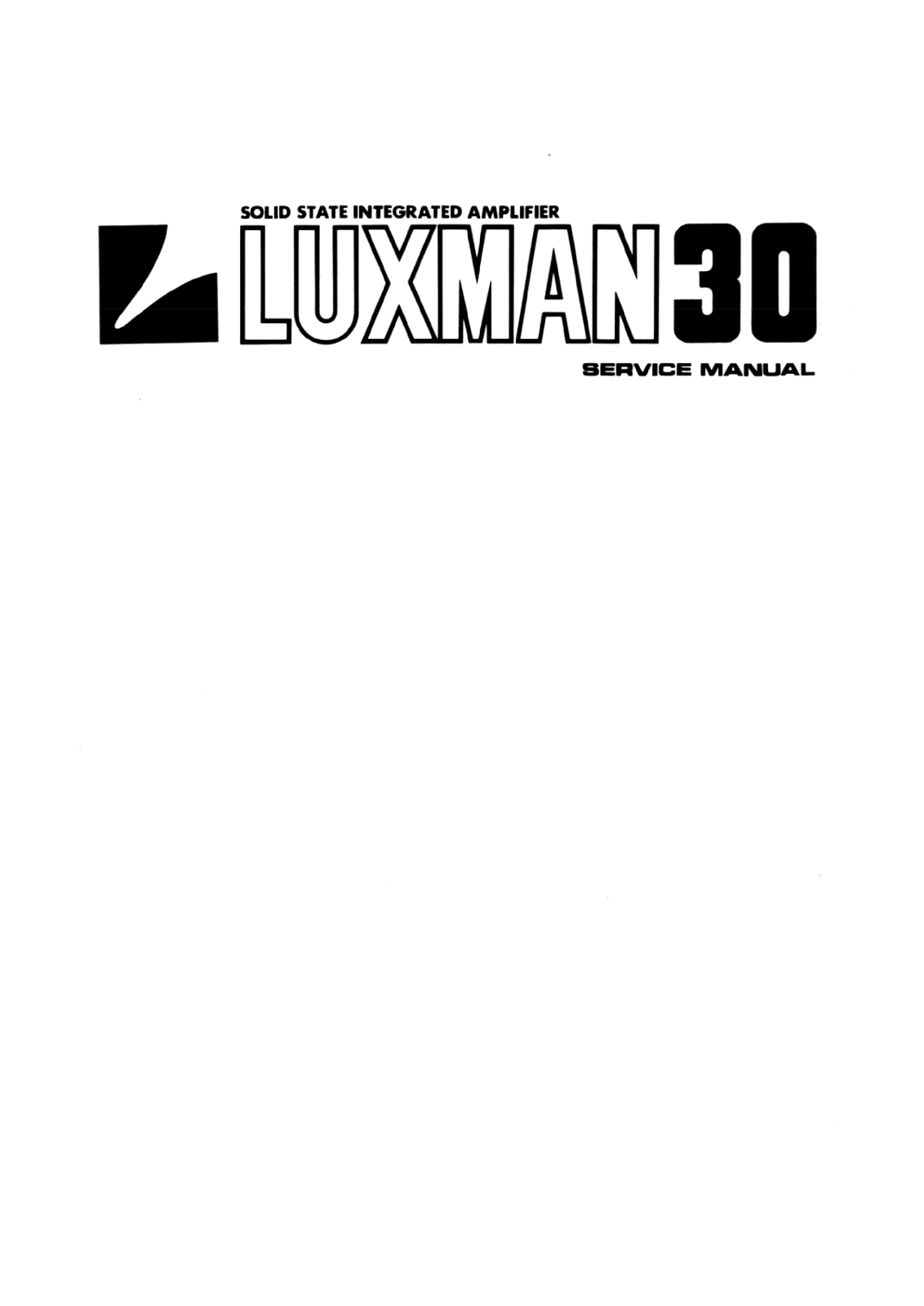 Luxman L-30 Service manual