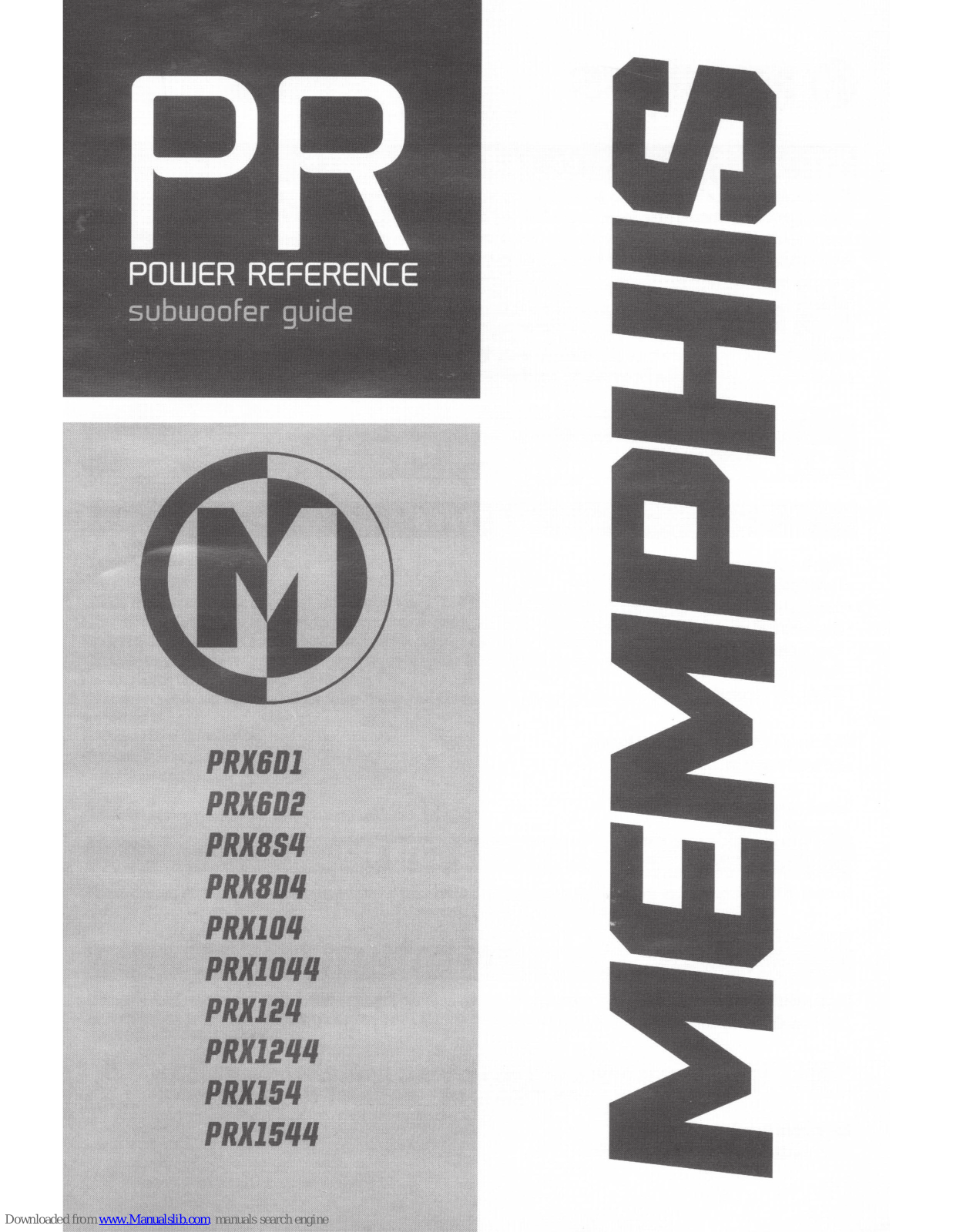 Memphis PRX601, PRX602, PRX8D4, PRX8S4, PRX104 Reference Manual - ManualMachine.com